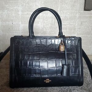 Coach Croc Embossed ZOE bag